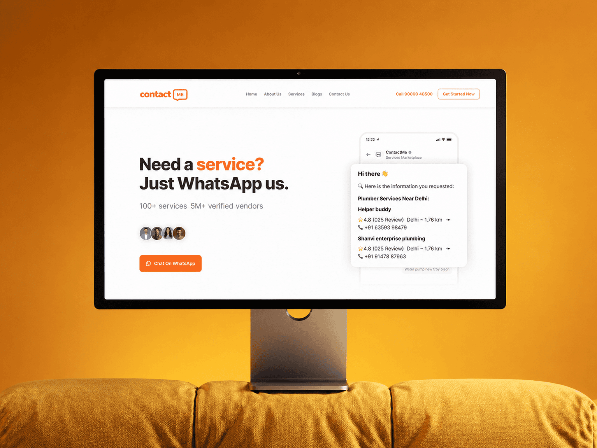 ContactMe — An autonomous, AI-driven service concierge that instantly connects users with local vendors