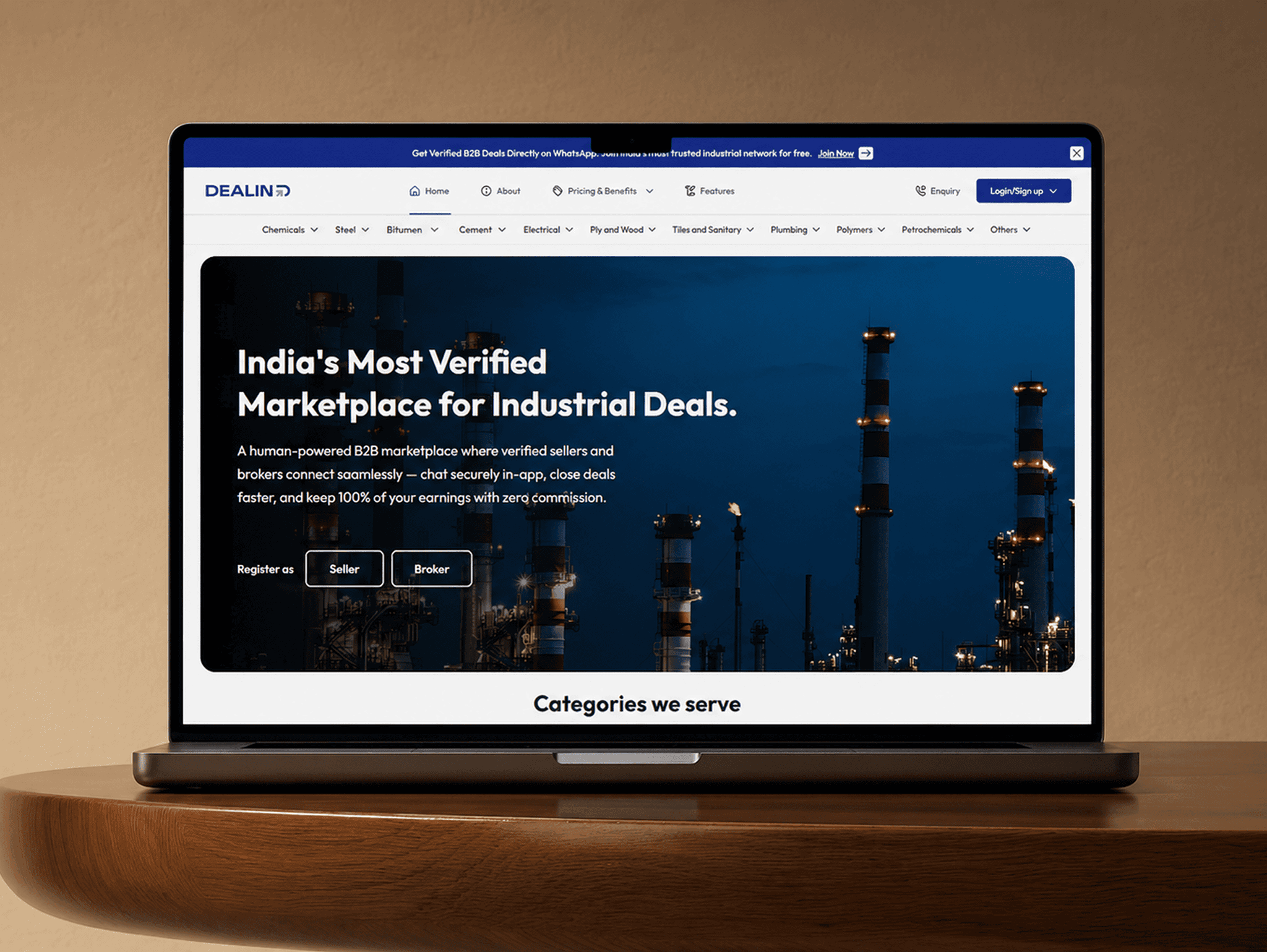 Dealin — A high-trust, zero-commission B2B marketplace scaling industrial trade through verified connections