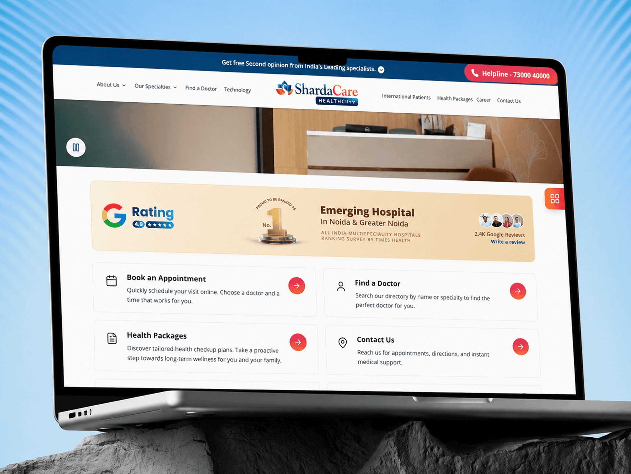 ShardaCare — A robust enterprise healthcare portal and integrated in-hospital service ecosystem